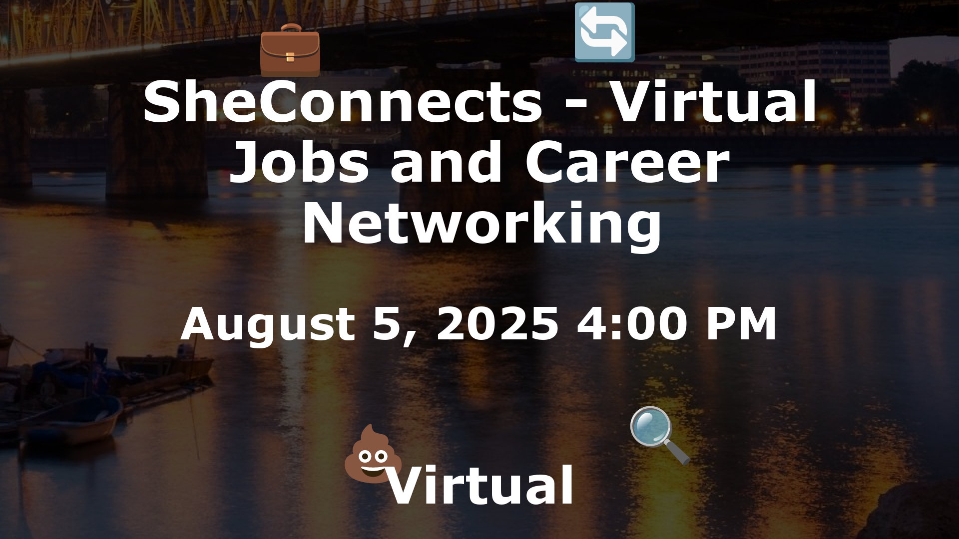 SheConnects - Virtual Jobs and Career Networking event image